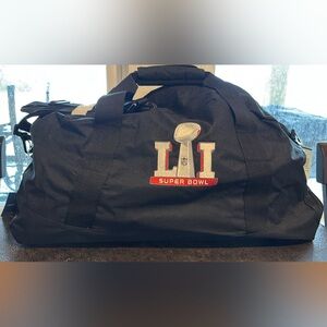 Super Bowl LI Black Duffel Bag